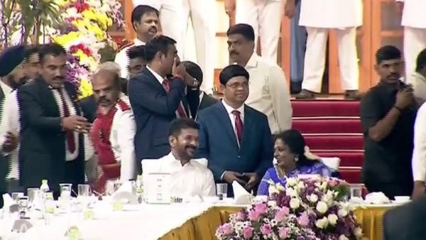 రాజ్‌భవన్‌లో ఎట్ హోం: సీఎం రేవంత్ సహా ప్రముఖుల హాజరు, బీఆర్ఎస్ ముఖ్య నేతలు దూరం