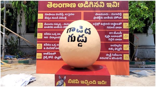 గాంధీ భవన్ వద్ద గాడిద గుడ్డు.. ఇంట్రెస్టింగ్ స్టోరీ