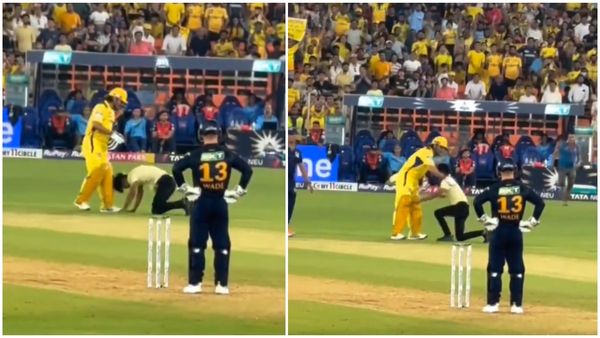 IPL 2024: గ్రౌండ్ లోకి వచ్చి కాళ్లపై పడ్డ అభిమానిని కాపాడిన ధోనీ..!