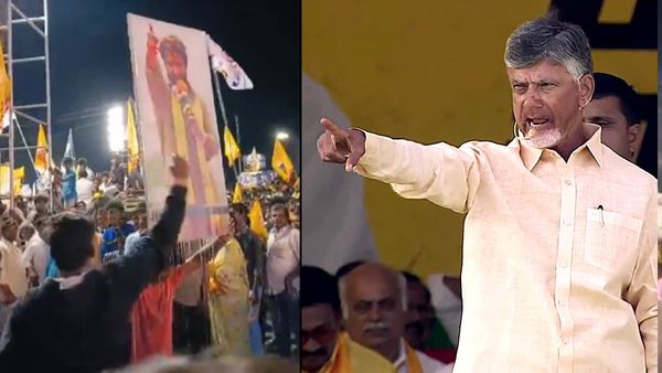 చంద్రబాబుకు షాక్.. టీడీపీ సభలో ఎన్టీఆర్ ఫ్లెక్సీకి పాలాభిషేకం