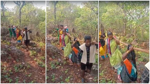 Video: డోలీలో మోసుకుంటూ వెళ్లి ఓటేసిన గిరిజనులు... చూసి సిగ్గు తెచ్చుకోవాలన్న నెటిజన్లు