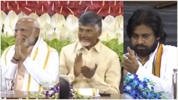 మోదీ పేరు: చప్పట్లు కొట్టి అభినందించిన చంద్రబాబు, పవన్