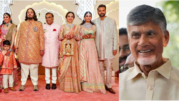అంబానీ ఇంట పెళ్లి వేడుకలలో చంద్రబాబు