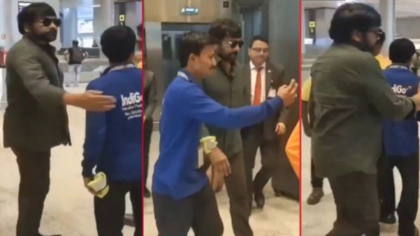  సెల్ఫీ కోసం వచ్చిన వ్యక్తిని నెట్టేసిన చిరంజీవి (వీడియో)