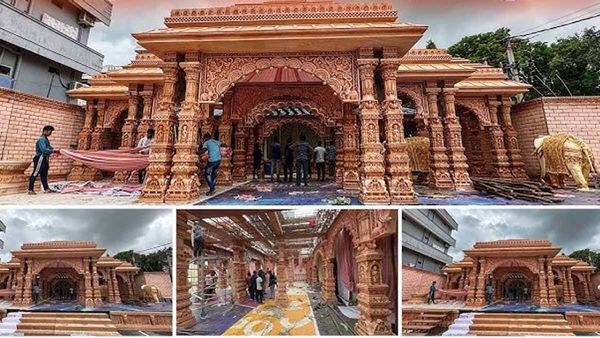 Balapur Ganesh: అయోధ్య రామమందిర ఆకారంలో బాలాపూర్ గణేషుడి మండపం..