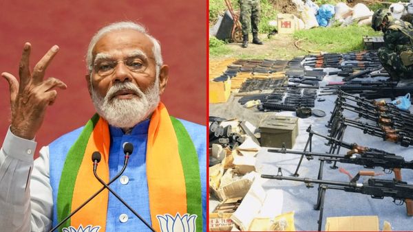 జమ్మూ కశ్మీర్‌లో ప్రధాని ఎన్నికల ప్రచారం..భారీగా పట్టుబడ్డ ఆయుధాలు