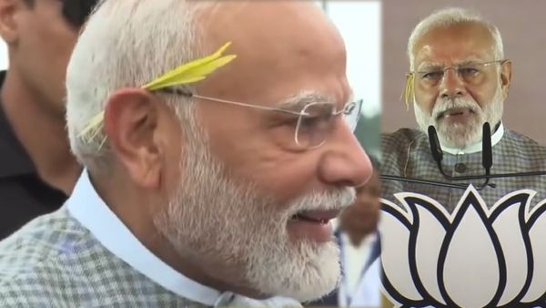 మోదీ చెవిలో `పువ్వు`: పెట్టిందెవరు? దాని ప్రత్యేకత ఏమిటీ?