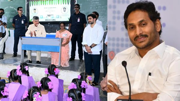 జగన్ అభివృద్ధి చేసిన స్కూల్స్ లో చంద్రబాబు ఉపన్యాసాలు!