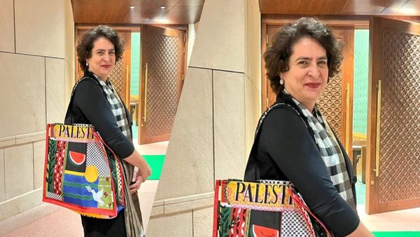 పాలస్తీనా కు ప్రియాంక గాంధీ సంఘీభావం-ఈసారి బ్యాగ్ తో పార్లమెంట్లో..!