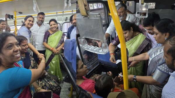 కర్నాటక బస్సులో ఏపీ మంత్రులు- ఫ్రీ ప్రయాణంపై ఆరా..!