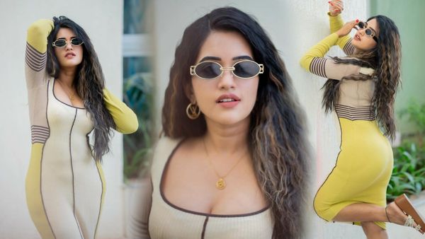 టైట్‌ఫిట్ డ్రెస్సుతో పిచ్చెక్కించిన స్రవంతి చొక్కారపు