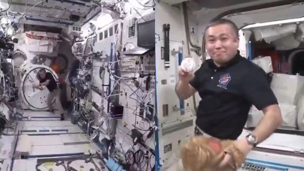 స్పేస్‌లో బేస్ బాల్ ఆడిన జపాన్ వ్యోమగామి.. వీడియో వైరల్ !