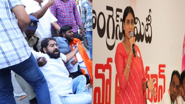 విజయవాడలో వైఎస్ షర్మిలపై బీజేవైఎం దాడి..! తీవ్ర ఉద్రిక్తత..!