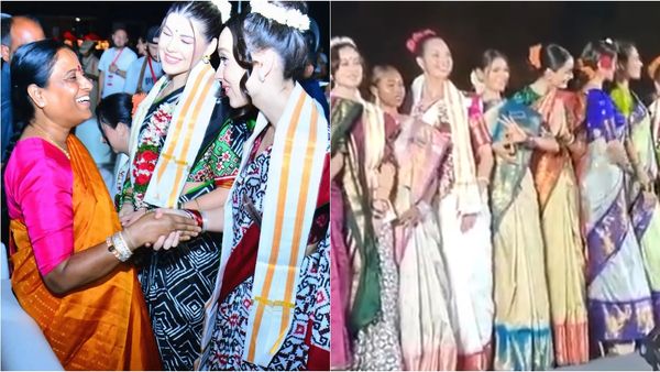 తెలంగాణ కట్టు-బొట్టులో మురిసిన `మిస్ వరల్డ్`