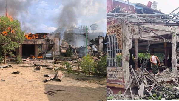 బౌద్ధ మఠంపై వైమానిక దాడి.. 23 మంది మృతి