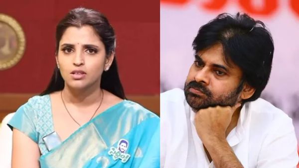 ఆ పని వదిలేసి పవన్ సినిమా ప్రమోషన్స్ లో బిజీ...వదిలిపెట్టని యాంకర్ శ్యామల