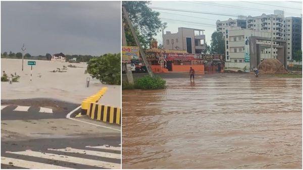అమరావతిలో వరద ప్రవాహం- విజయవాడకు రాకపోకలు బంద్