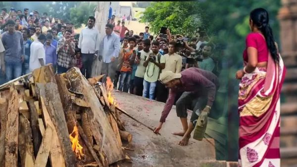 భర్త అంత్యక్రియల్లో పోకిరి లెవెల్ ట్విస్ట్ ఇచ్చిన భార్య