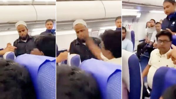 విమానంలో కొట్టుకున్నారు.. వీడియో వైరల్