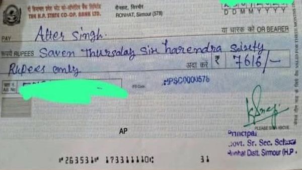 స్కూల్ ప్రిన్సిపల్ రాసిన ఈ చెక్ లో పెద్ద తప్పులు ఉన్నాయ్: కనిపెట్టగలరా?