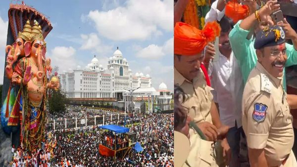 వీడియో వైరల్ : గణపతి శోభాయాత్రలో అదిరిపోయే స్టెప్పులు వేసిన పోలీసులు..!