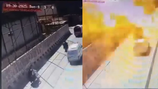 Viral Video: భద్రతా కార్యాలయం సమీపంలో భారీ పేలుడు: సీసీటీవీలో రికార్డ్!