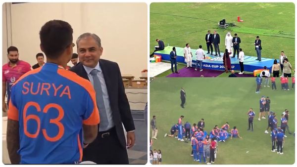 Viral Video: ఆసియాకప్పు తీసుకోని స్కై..! పీసీబీ ఛీఫ్ తో షేక్ హ్యాండ్ వైరల్..!