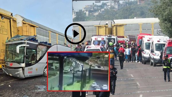 Viral Video: డబుల్ డెక్కర్ బస్సును ఢీకొట్టి ఈడ్చుకెళ్లిన రైలు.. 10 మంది మృతి