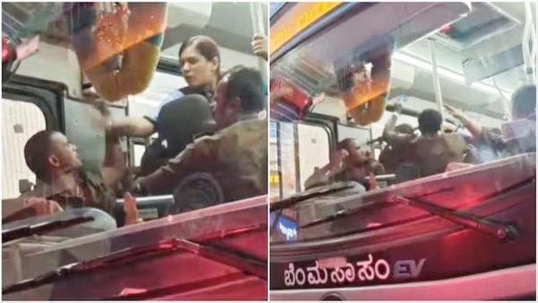 వైరల్ వీడియో: ఏం ఫీల్ ఉంది మామ..! బస్సులో ఫైటింగ్..!