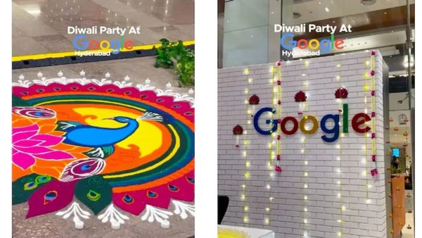 వైరల్ వీడియో: హైదరాబాద్, బెంగళూర్ గూగుల్ ఆఫీసుల్లో దివాలీ బ్యాష్.. మామూలుగా లేదుగా..