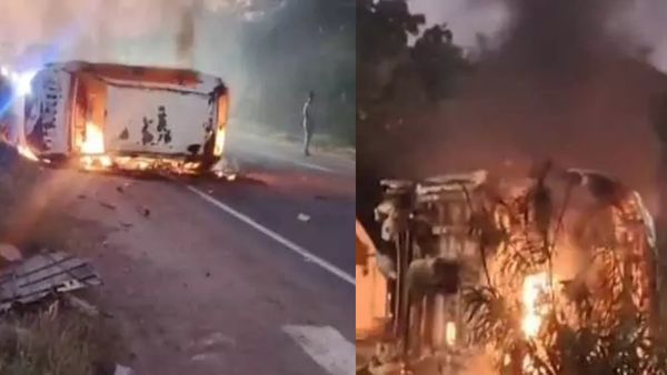 నల్గొండ జిల్లాలో ఘోర ప్రమాదం.. కాలిబూడిదైన ఇన్నోవాలో 8 మంది !!