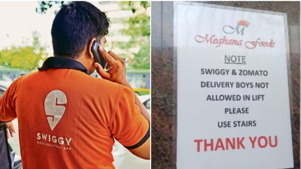 బెంగళూరు రెస్టారెంట్ లో ఫుడ్ డెలివరీ బాయ్స్ కు లిఫ్ట్ బ్యాన్: దడదడలాడించిన సోషల్ మీడియా