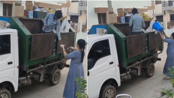 చెత్తబండి సిబ్బందికి వేడివేడి టీ: సోషల్ మీడియా ఫిదా