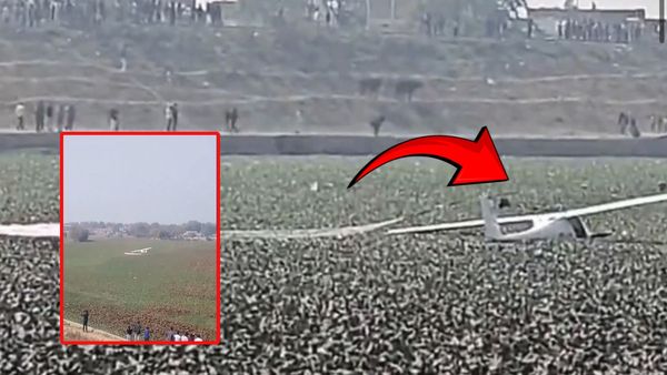 ప్రయాగ్‌రాజ్‌లో కుప్పకూలిన వాయుసేన విమానం! ( వీడియో)