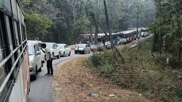 మేడారం జాతర: 14కిలోమీటర్ల ట్రాఫిక్ జామ్.. చుక్కలు చూస్తున్న భక్తులు!