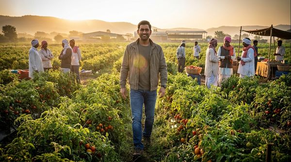MS Dhoni టమాటాలకు మార్కెట్ షేక్! అన్నదాత అవతారం!