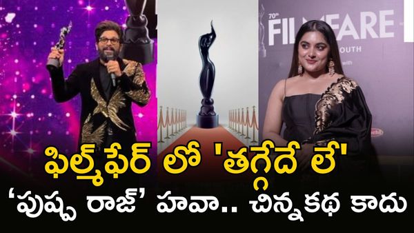 'బ్లాక్ లేడీ'ని ముద్దాడిన పుష్పరాజ్!: Filmfare Awards