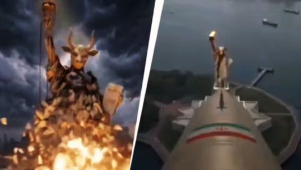 ఇరాన్ క్షిపణి దాడిలో బూడిదైన 'స్టాట్యూ ఆఫ్ లిబర్టీ'.. వీడియో వైరల్