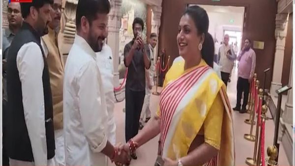 రేవంత్ రెడ్డిని కలిసిన మాజీ మంత్రి రోజా - ఢిల్లీ కేంద్రంగా..!!