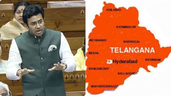 తెలంగాణను పాకిస్తాన్ లా విడదీశారు..! లోక్ సభలో బీజేపీ ఎంపీ తేజస్వీ షాకింగ్..!