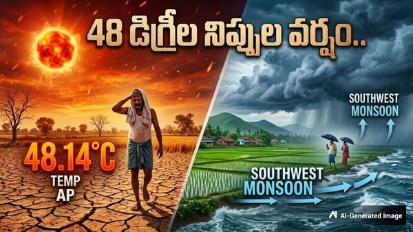 మాడు పగిలే ఎండలు.. 60 కిలోమీటర్ల వేగంతో తుఫాన్ గాలులు..