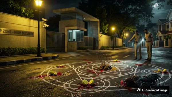 అర్ధరాత్రి సీఎం ఇంటి పక్కనే క్షుద్ర పూజలు!  