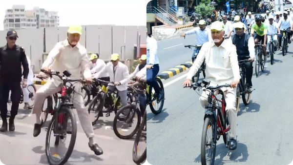 Chandrababu Cycle: అదుపు తప్పిన చంద్రబాబు సైకిల్..! తృటిలో తప్పించుకుని..!
