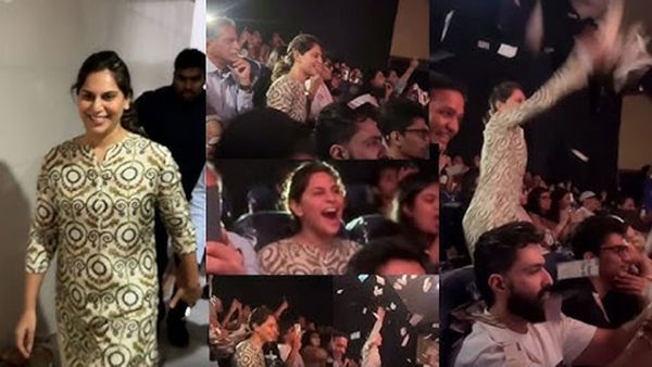 తెరపై ‘పెద్ది’గాడు ఎంట్రీ: పేపర్లు ఎగరేసి, కేకలతో థియేటర్‌ను షేక్ చేసిన ఉపాసన!