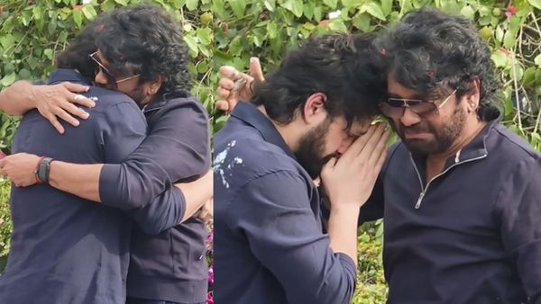 తండ్రి కాళ్లపై పడ్డ అఖిల్: ఏడ్చేసిన నాగార్జున