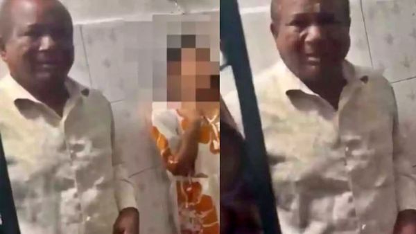 వీడియో వైరల్: ఆలయ గర్భగుడిలో పూజారి పాడుపని.. మైనర్ బాలికతో కలిసి..!
