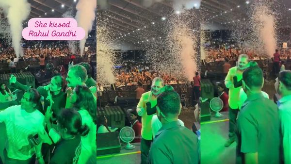 Viral Video: రాహుల్ గాంధీకి ముద్దుపెట్టిన యువతి! (వీడియో)