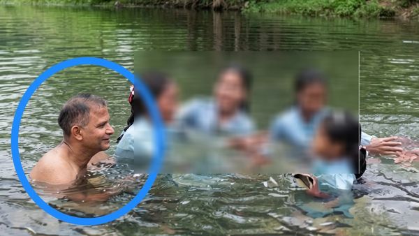 అమ్మాయిలతో కలిసి బరిబాతగా ప్రిన్సిపల్ స్నానం.. వైరల్ వీడియోతో దుమారం!
