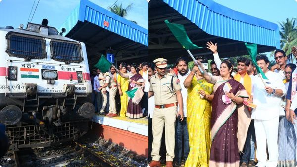 నిడదవోలులో ఆ ఎక్స్ ప్రెస్ కు హాల్ట్ మొదలు..! జెండా ఊపిన పురందేశ్వరి..!