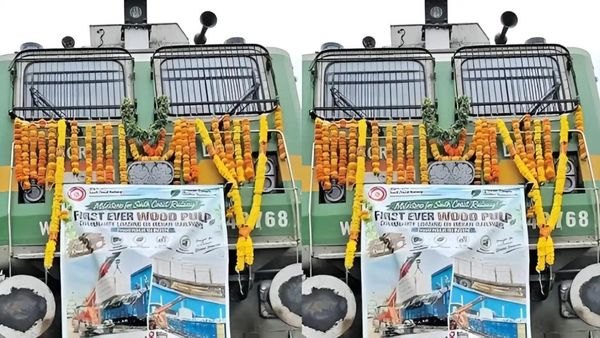 దేశంలోనే తొలిసారి ఏపీ నుండే.. రైళ్ళలో కలపగుజ్జు రవాణా!
